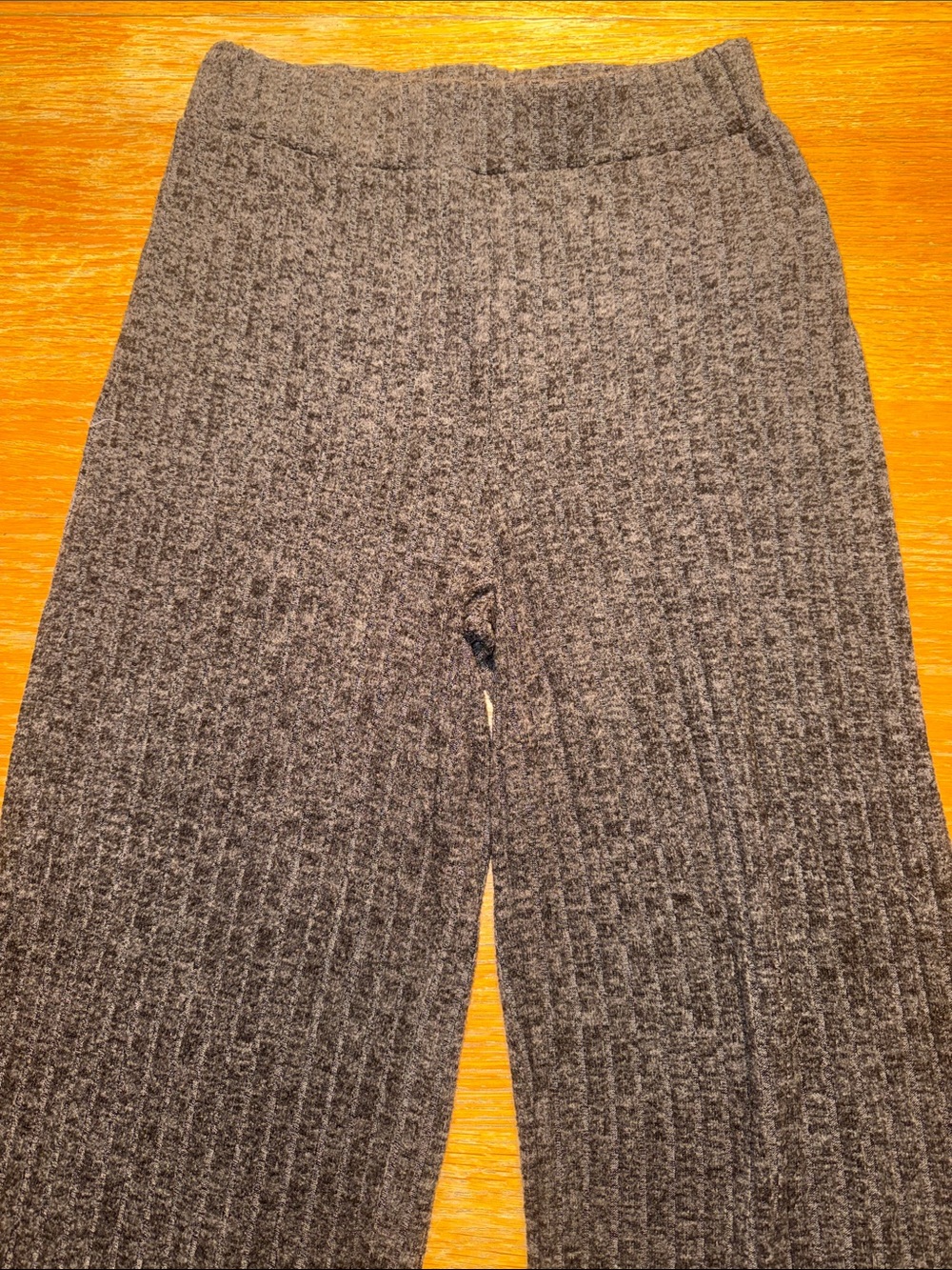 SHEIN Dark Gray Ribbed Boot Cut Knit Pants